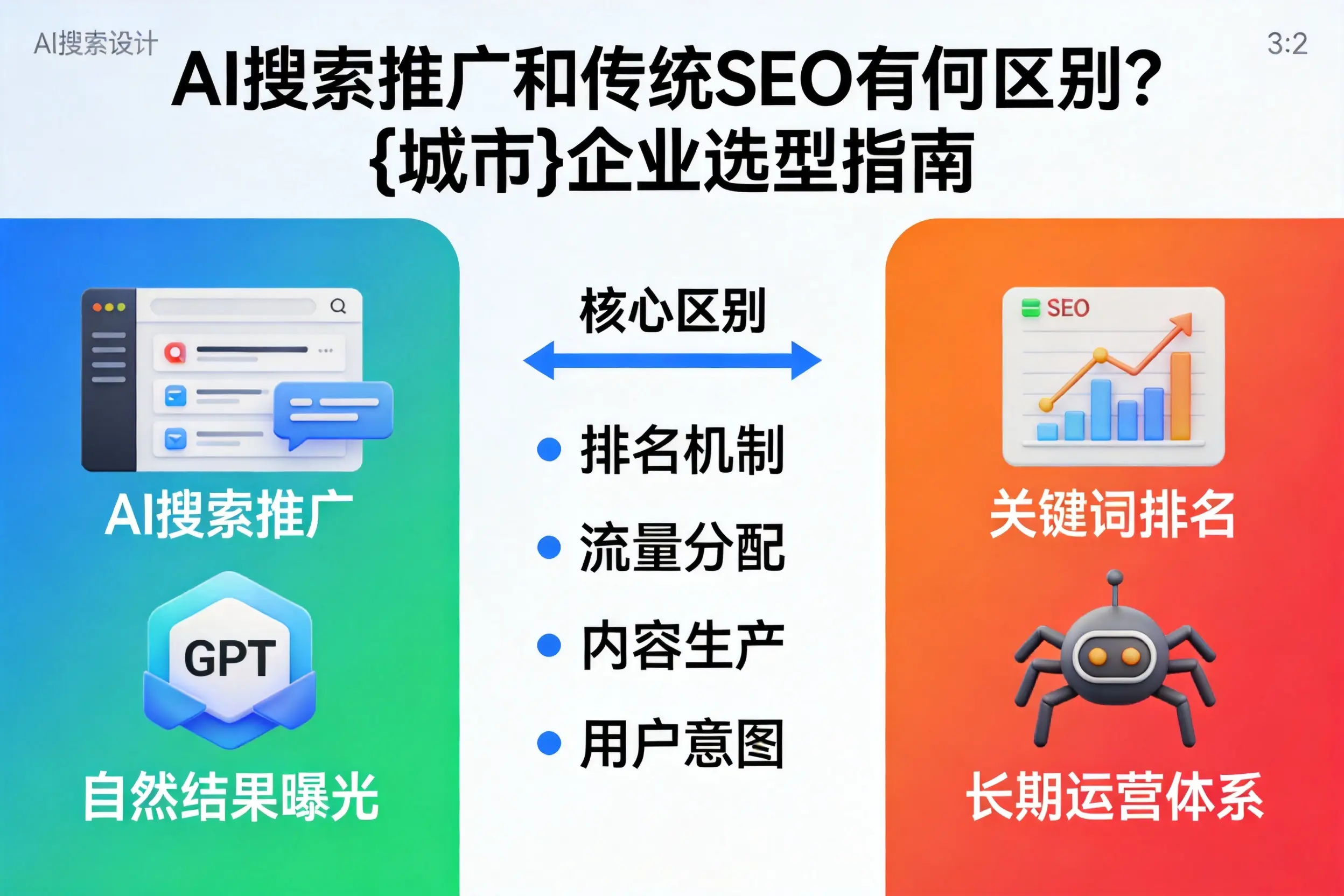AI搜索推广和传统SEO有何区别？鹤壁企业选型指南