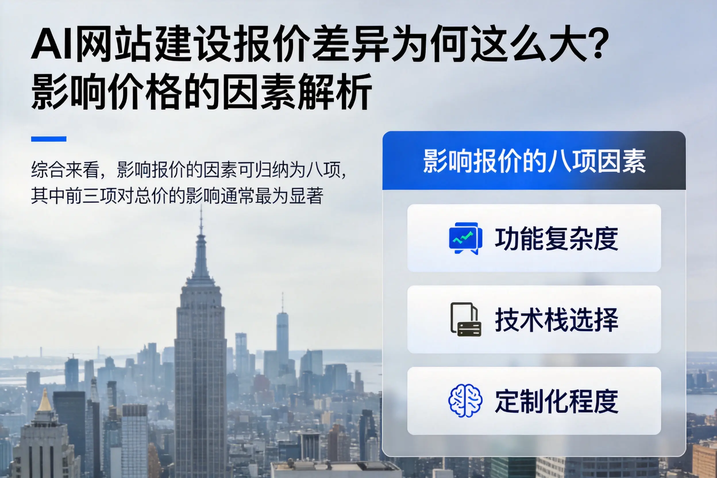 鹤壁AI网站建设报价差异为何这么大？影响价格的因素解析