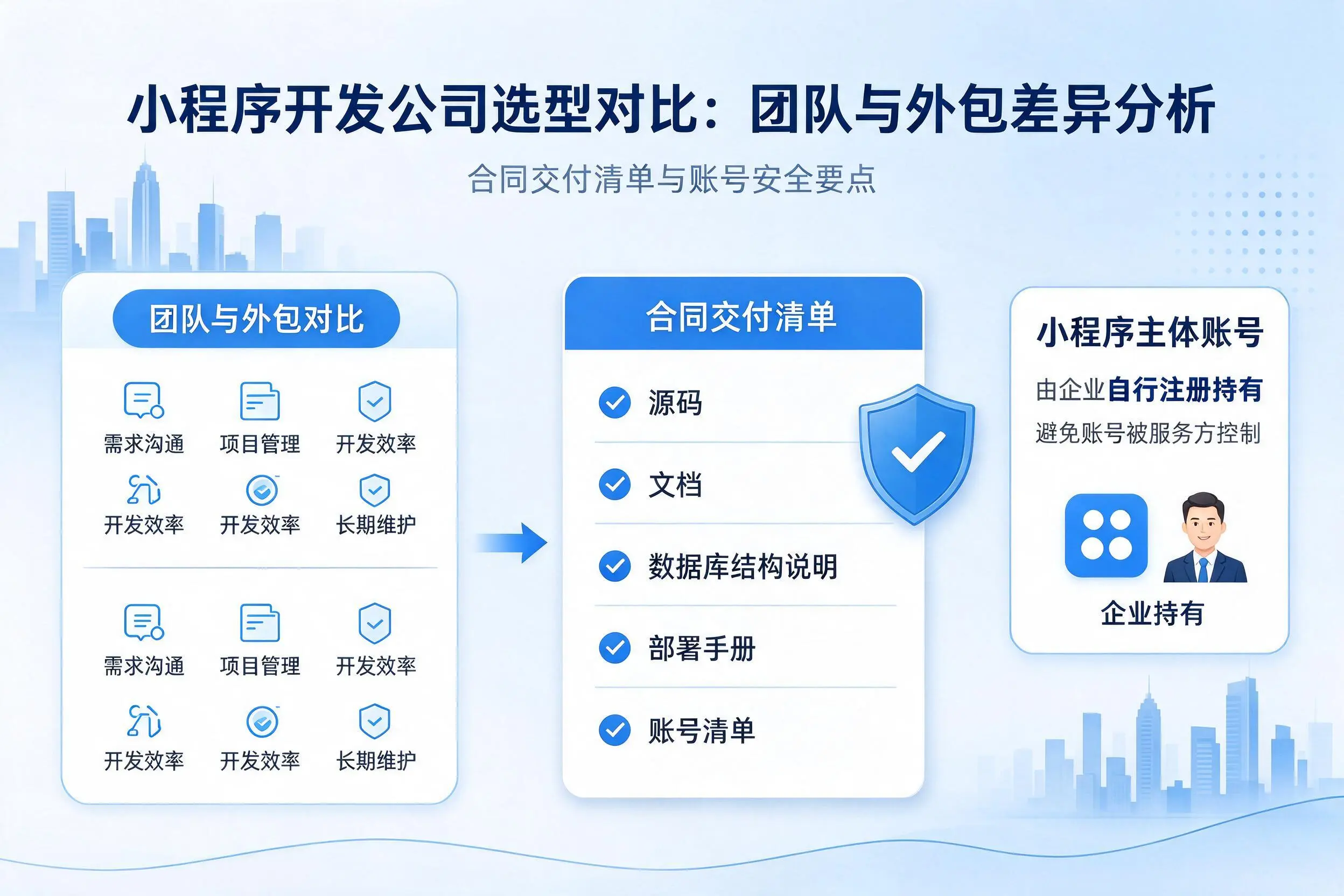 鹤壁小程序开发公司选型对比：团队与外包差异分析