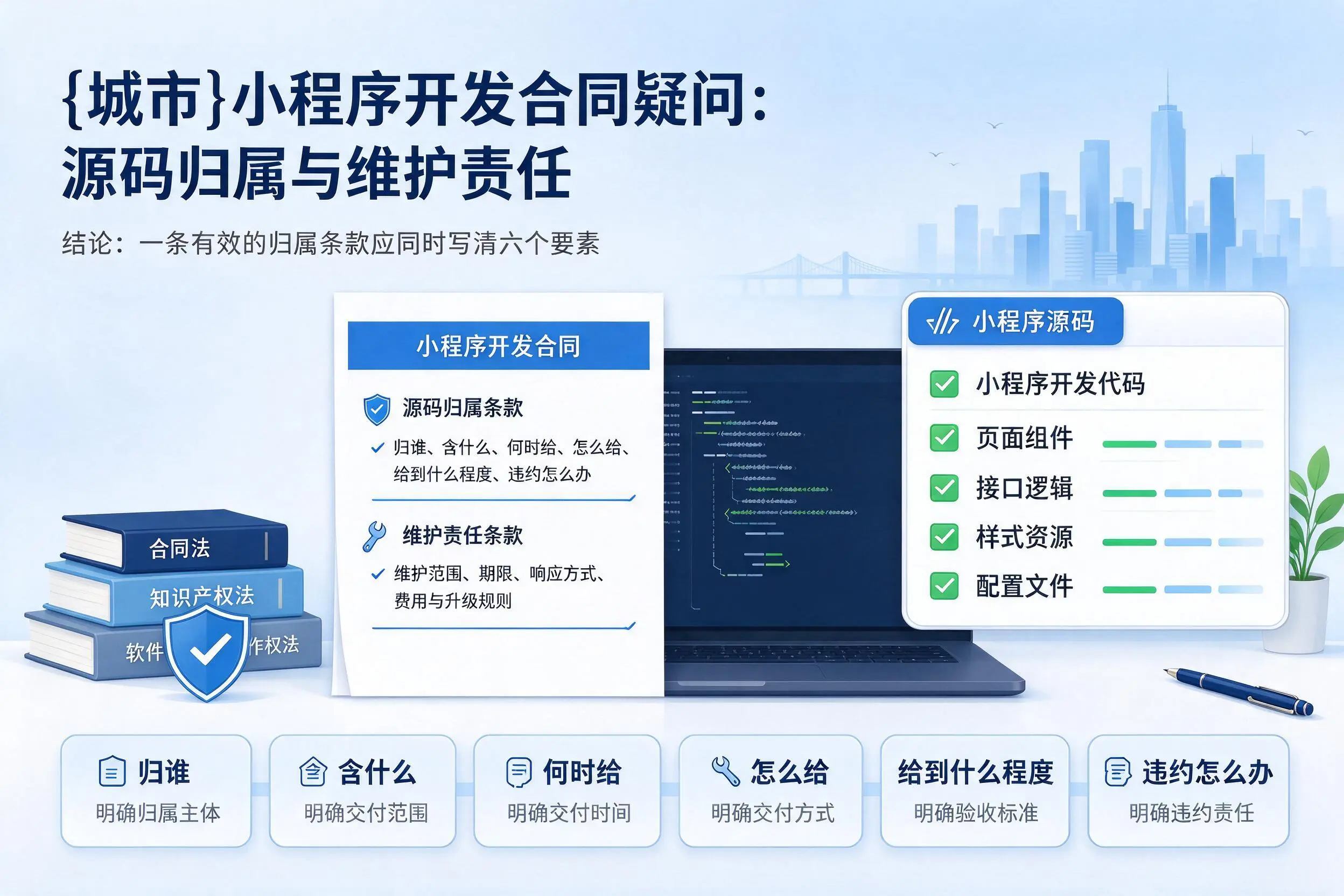 鹤壁小程序开发合同疑问:源码归属与维护责任